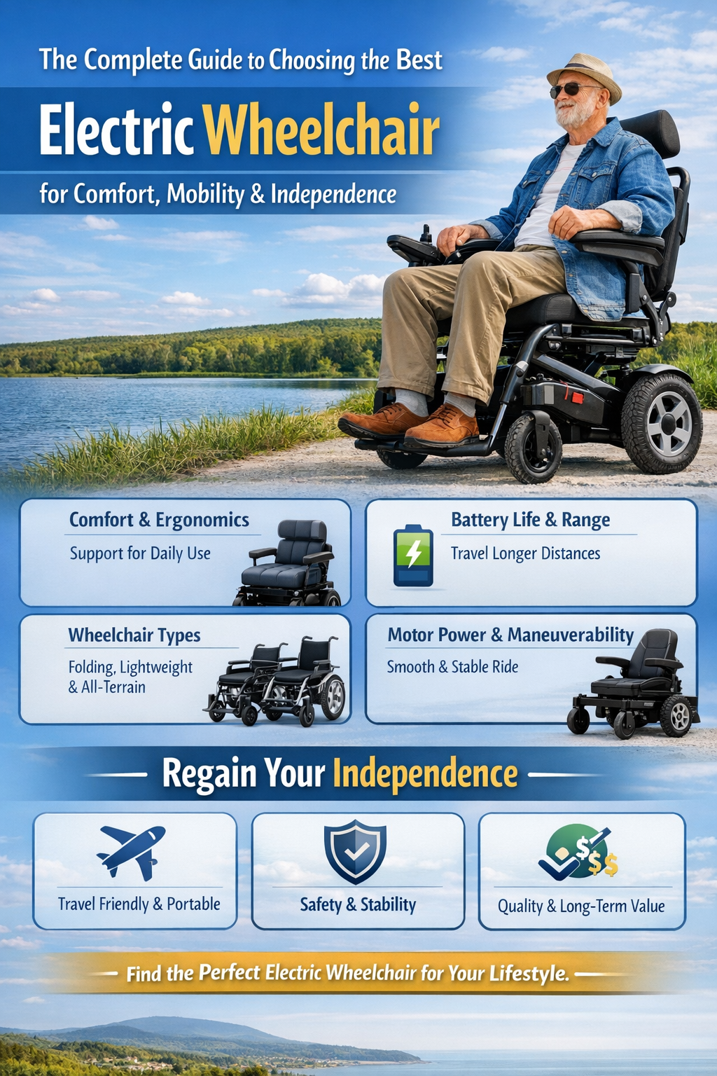 The Comple⁠te Guide to Choosing the B‍est‌ Ele‍ct⁠ric Wheelchair for Comfort, Mobility & Independence