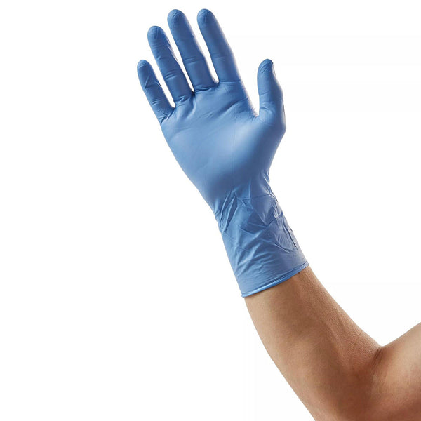 Exam Glove ESTEEM Small Sterile Pair Nitrile Standard Cuff Length Fully Textured Blue Chemo Tested Default Title