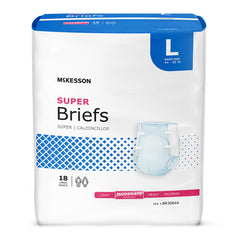 Unisex Adult Incontinence Brief McKesson Large Disposable Moderate Absorbency Large · Case of 72