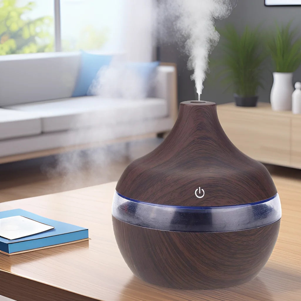 Summer Deals! Essential Oil Diffuser, 300Ml Small Cool Mist Humidifiers, Portable Mini Humidifier - 7 Colors LED Light Humidifiers for Bedroom,Home,Travel,Office,Spa,Yoga,Baby Room