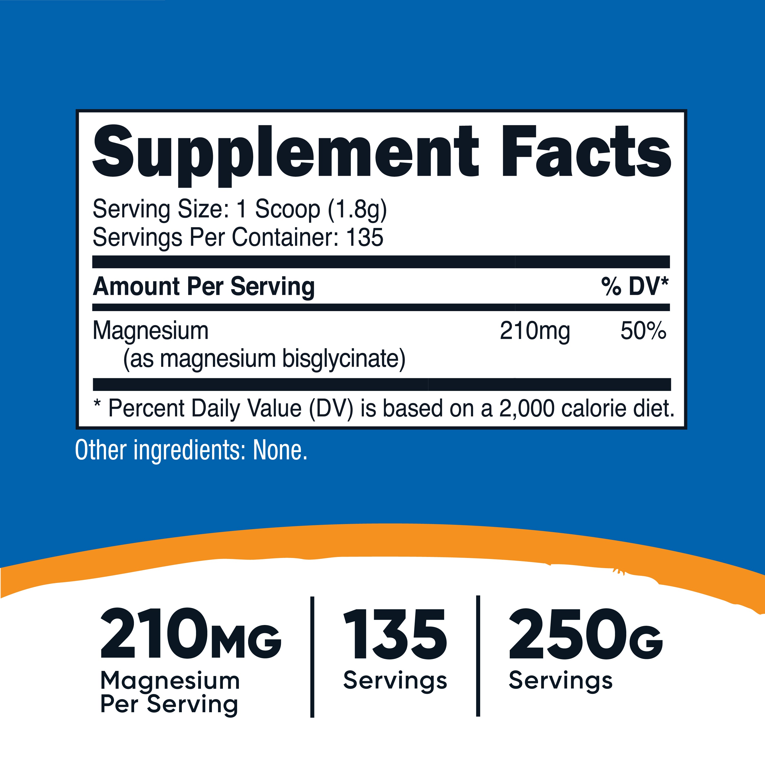 Magnesium Bisglycinate Powder (Unflavored, 250 Grams)