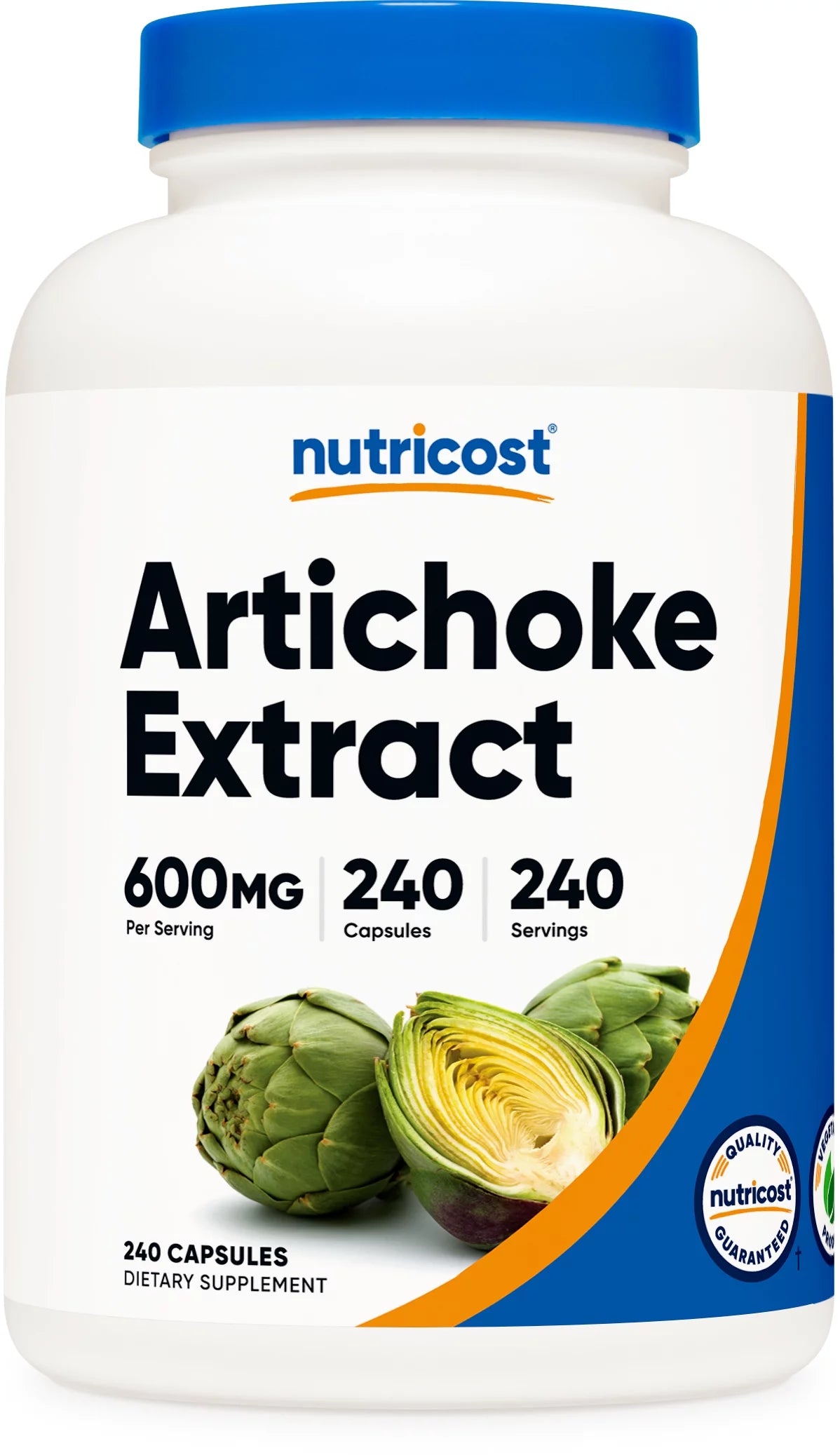 Artichoke Extract 600Mg, 240 Vegetarian Capsules - Non-Gmo Supplement