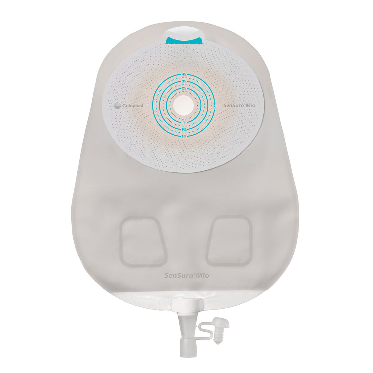 Ostomy Pouch SenSura Mio One-Piece System  Maxi Flat, Trim to Fit Stoma Drainable | 10/Box 10-1/2 inch 3/8-1-3/4 (Transparent)