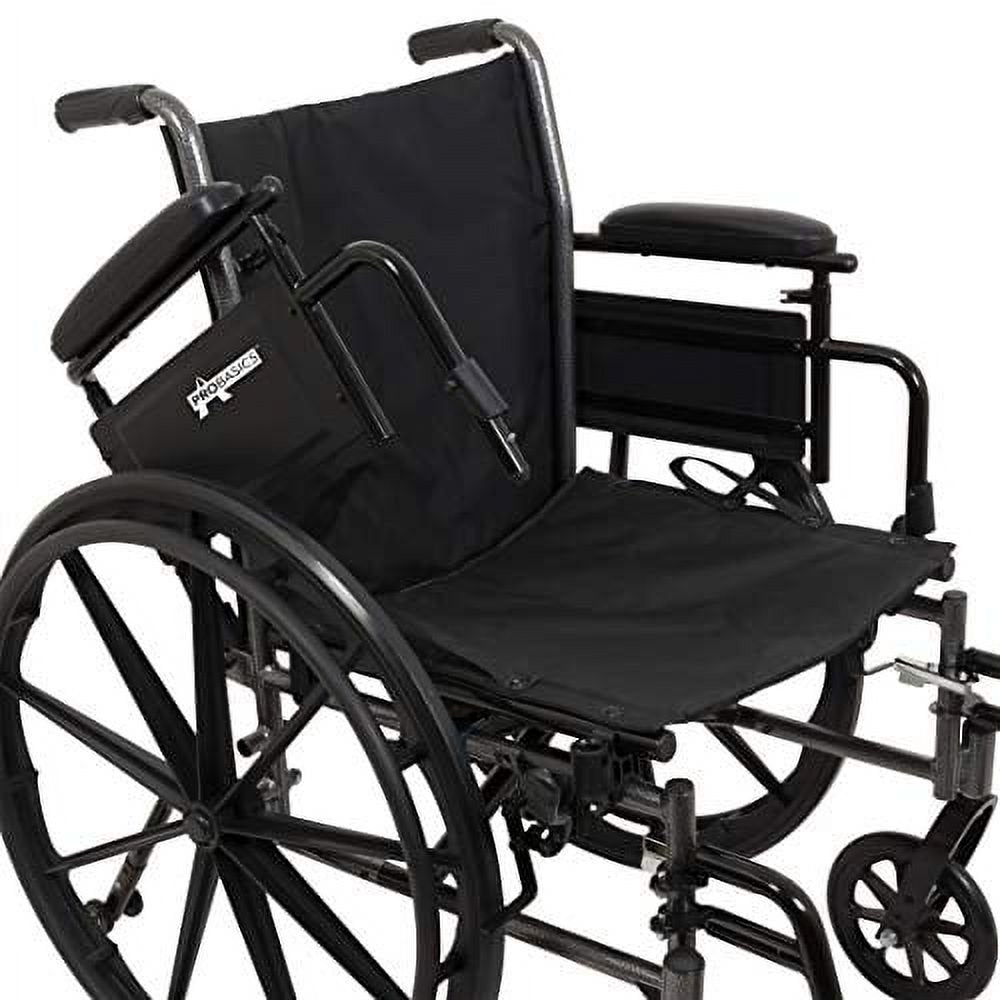 Probasics K3 Lightweight Wheelchair with Flip-up desk arms and Swing-Away Footrests ,300 lbs Weight Capacity ,20" x 16" ,WC32016DS