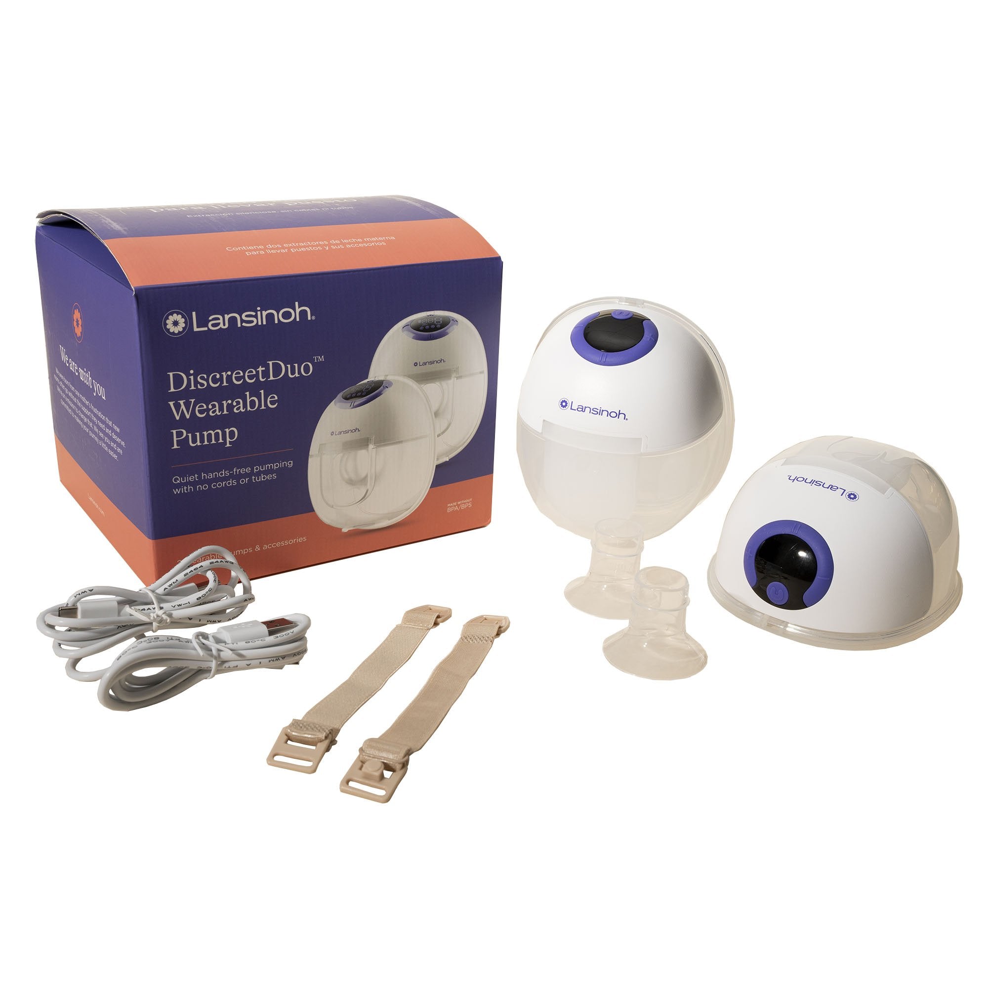 Hands Free Double Electric Breast Pump Lansinoh DiscreetDuo