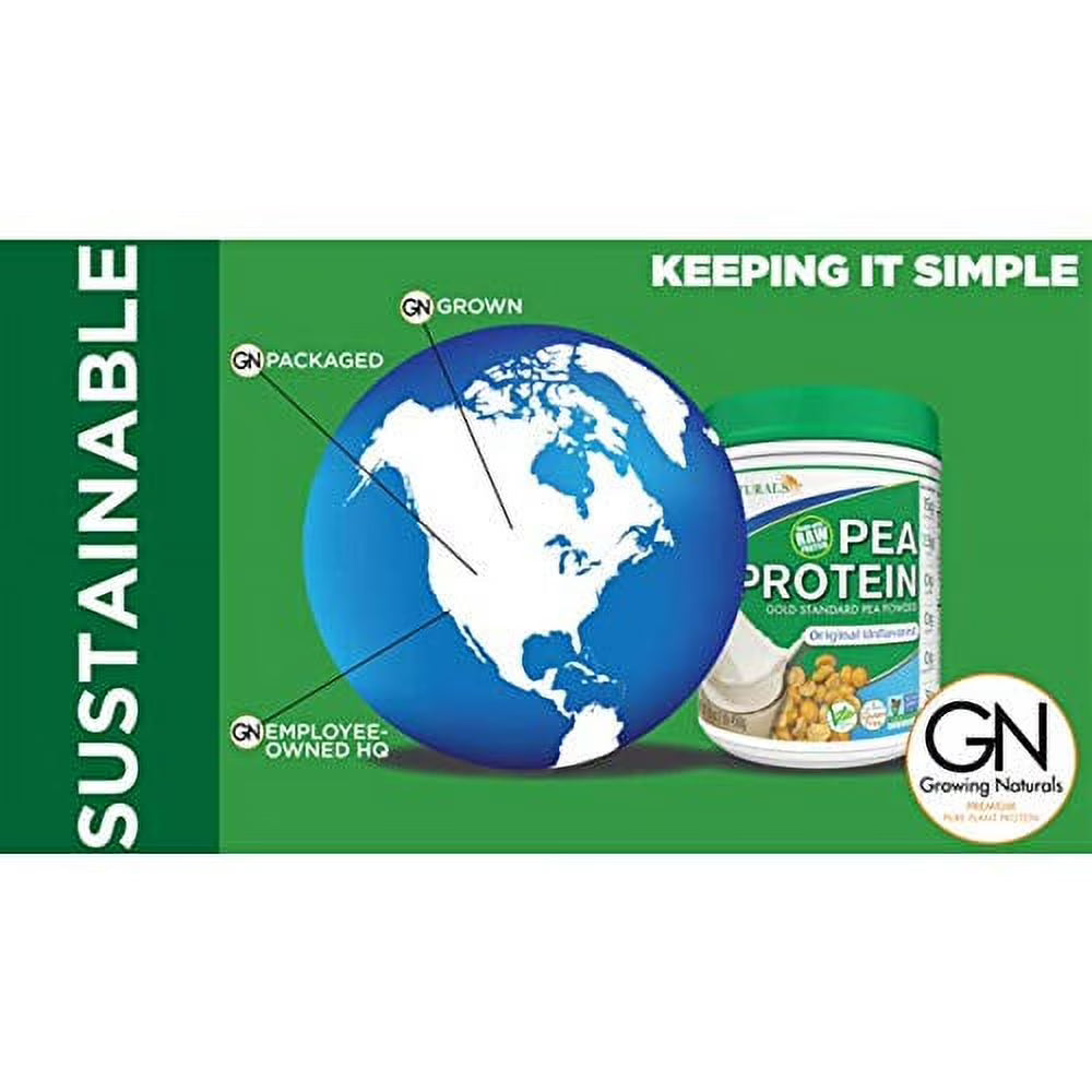 Growing Naturals Pea Protein Powder - Original Flavor - 32.2 Oz