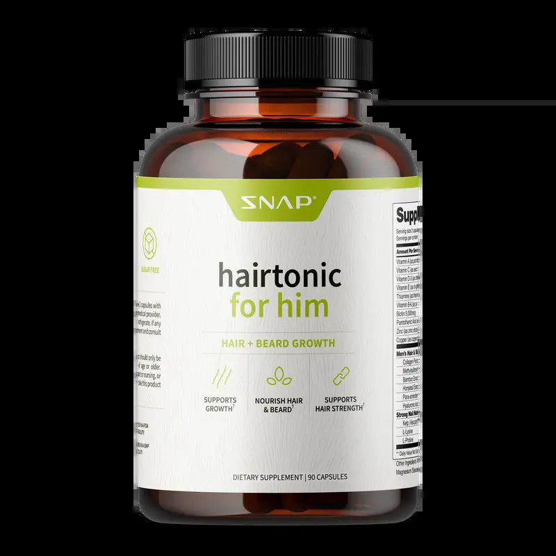 Snap Supplements - Hairtonic for Him 90Ct - 30 Servings - Natural Supplement Capsules