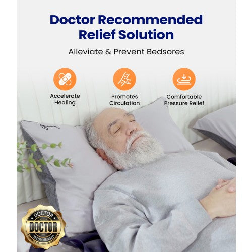 VOCIC S12VA Strip Alternating Air Pressure Mattress With Pump- Anti Bedsore Air Bed for Elderly & Hospital Use, 75 x 32.5 inches size, Weight Capacity 297 lbs, PVC material