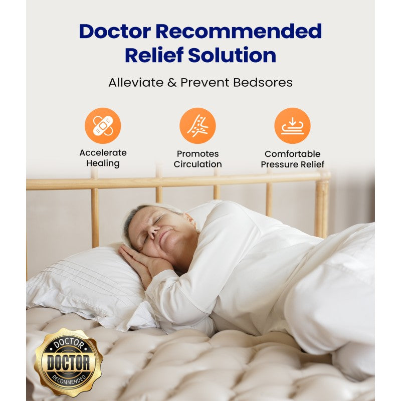 VOCIC S11VA Spherical Alternating Air Pressure Mattress With Pump– Anti Bedsore Pressure Relief Pad for Patients & Elderly, 89×38 inch size, Weight Capacity-297 lbs, PVC material