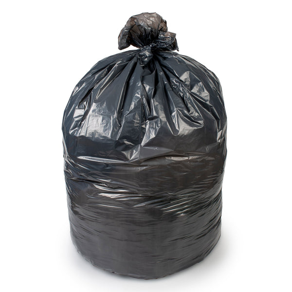 10 gallon black LLDPE trash bags with X seal bottom