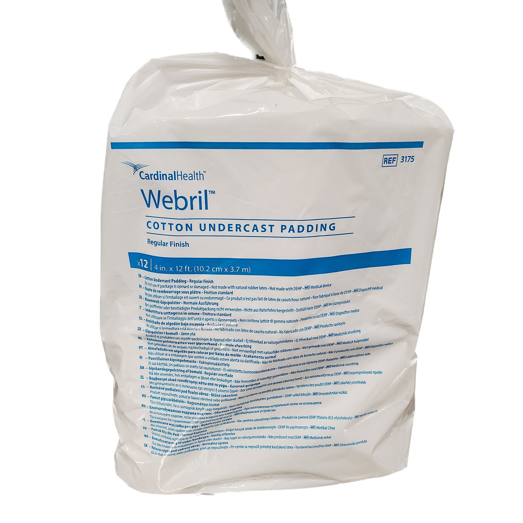 Cast Padding Undercast Webril 4 Inch X 4 Yard Cotton NonSterile, Packaging Type- Case
