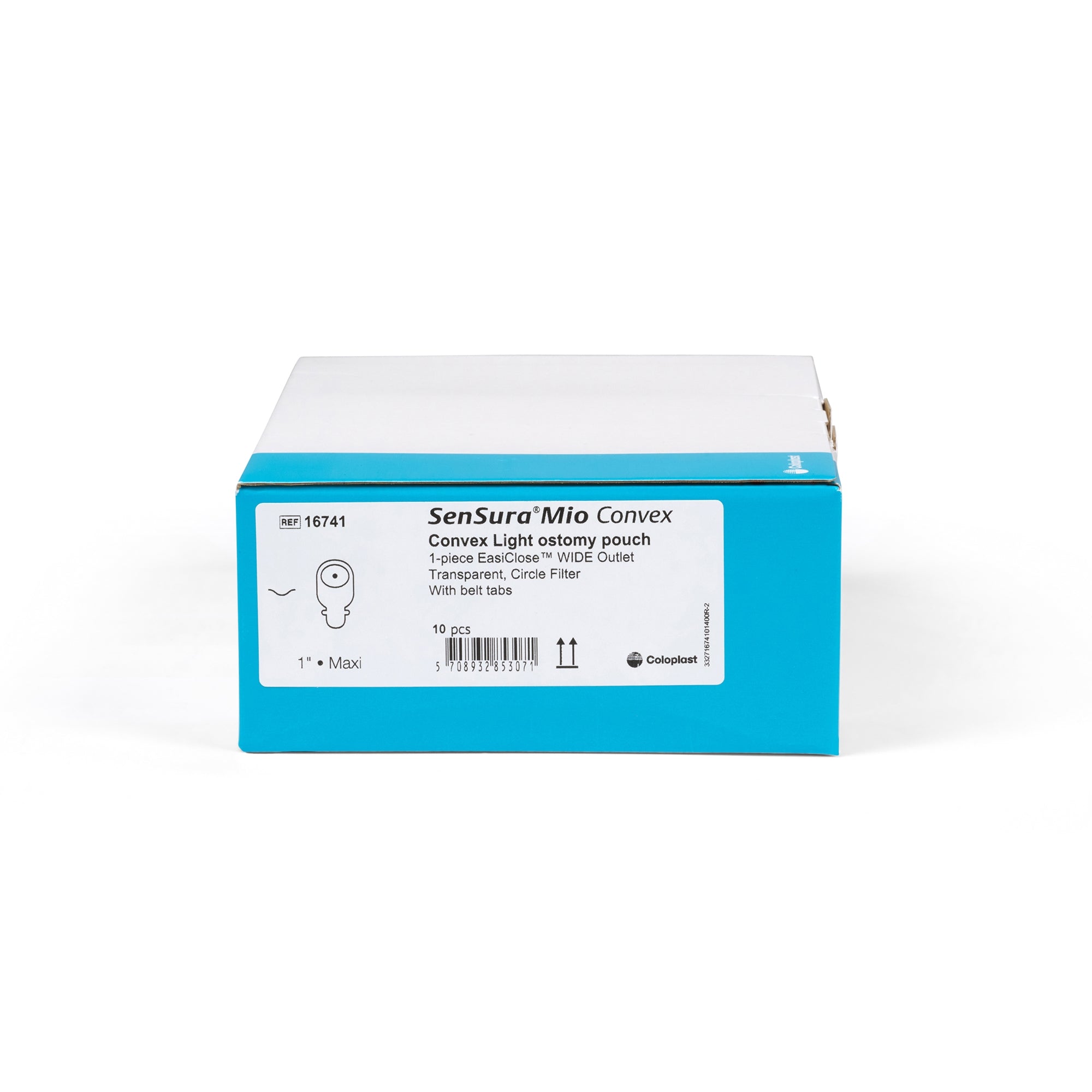 Ostomy Pouch SenSura Mio Convex One-Piece System 11 Inch Length, Maxi Convex Light, Pre-Cut 1 Inch Stoma Drainable,Packaging Type- Box