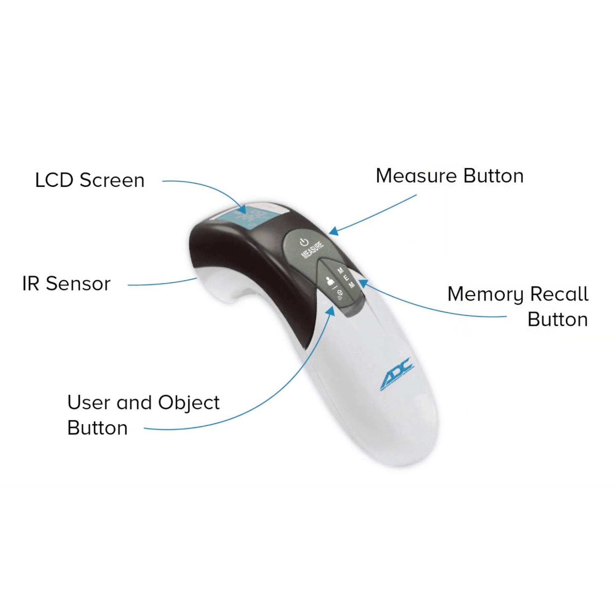 Non-Contact Skin Surface Thermometer Adtemp Infrared Skin Probe Handheld,Packaging Type- Each