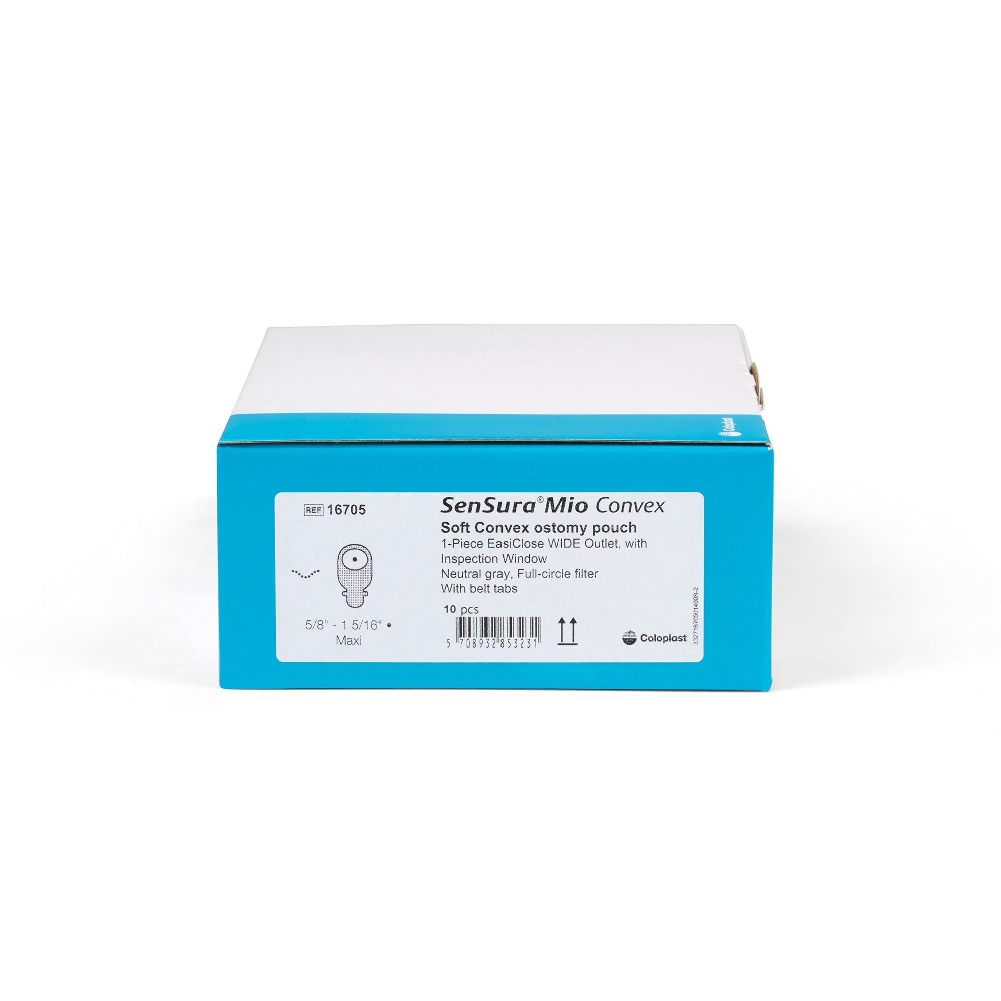 Ostomy Pouch SenSura Mio Convex One-Piece System 11 Inch Length, Maxi Soft Convex, Trim to Fit 5/8 to 1-5/16 Inch Stoma Drainable, Packaging Type- Box