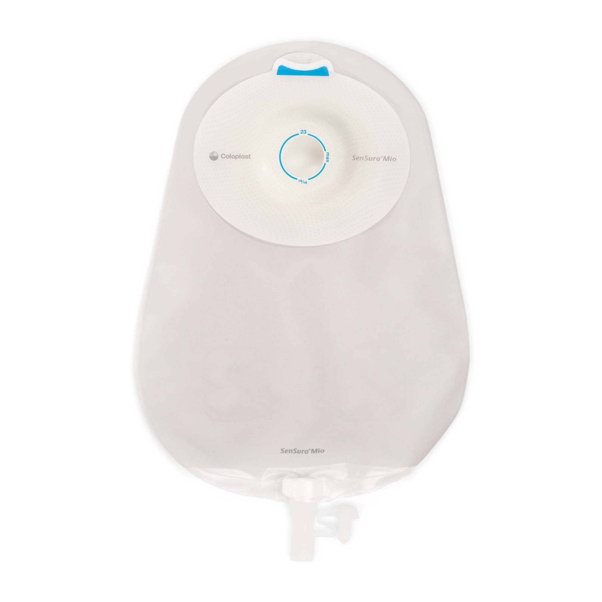Urostomy Pouch SenSura Mio Convex One-Piece System 10-1/2 Inch Length, Maxi Deep Convex, Pre-Cut 1-1/8 Inch Stoma Drainable | 10/Box