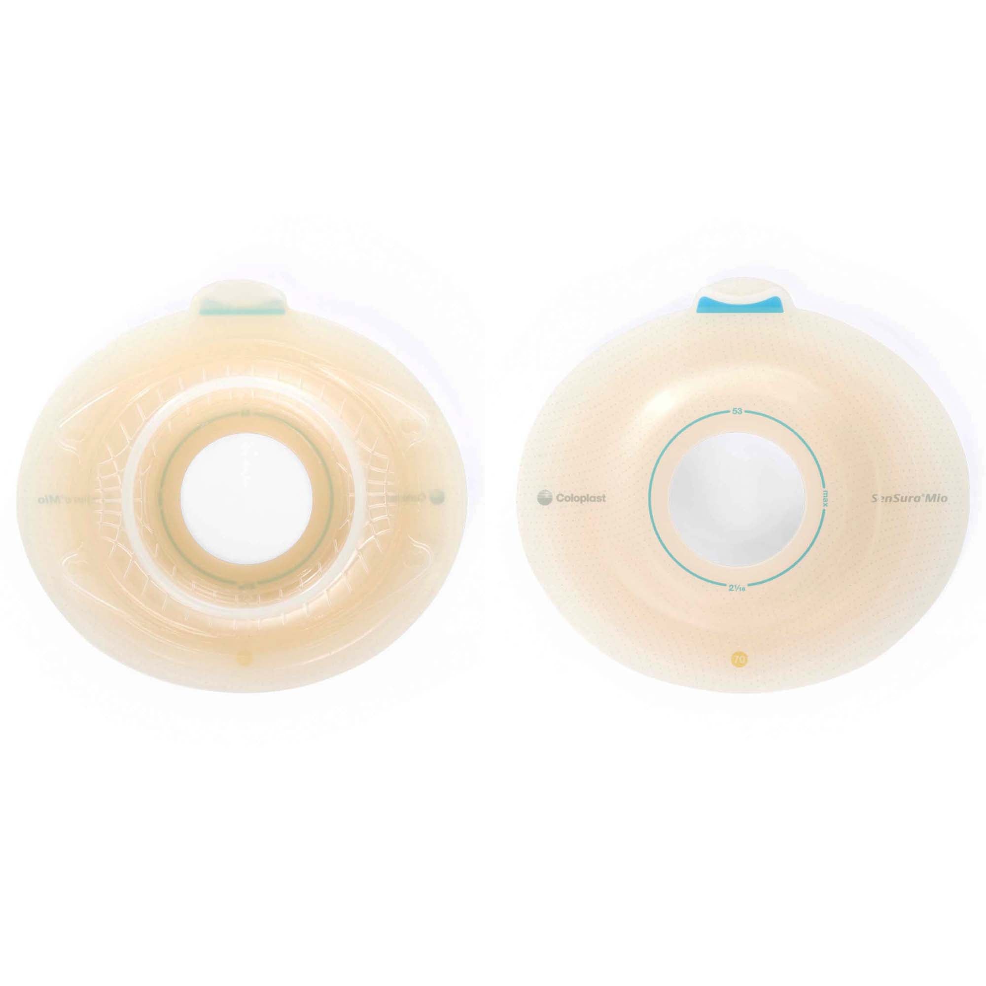 Ostomy Barrier SenSura Mio Click Extended Wear Elastic Adhesive 60 mm Flange Blue Code System 1-3/8 Inch Opening | 5/Box