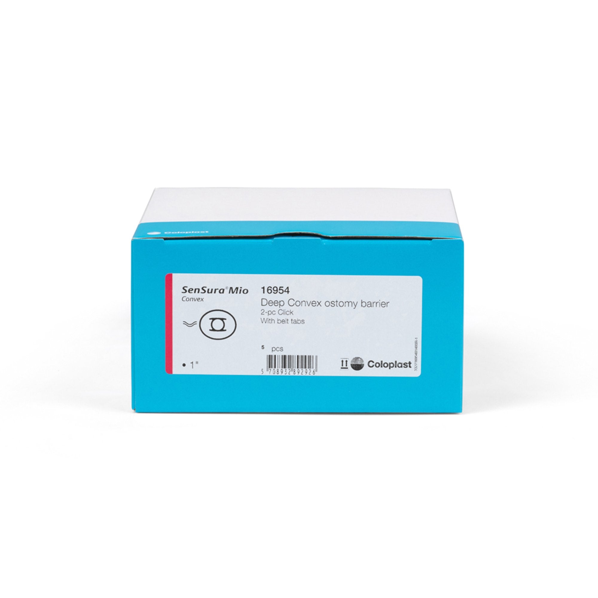 Ostomy Barrier SenSura Mio Click Precut, Standard Wear Elastic Adhesive 50 mm Flange Red Code System 1 Inch Opening,Packaging Type- Box