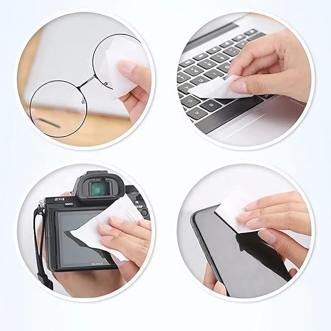 100pcs box glasses cleaner wet wipe disposable anti fog misting dust remover cleaning lens wipes sunglasses phone screen
