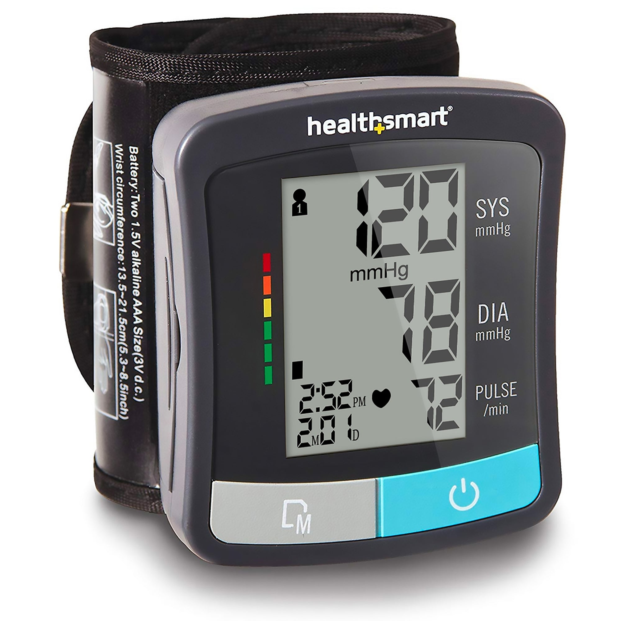 Home Automatic Digital Blood Pressure Monitor MABIS One Size Fits Most Cuff Nylon Cuff 13 - 21 cm Wrist