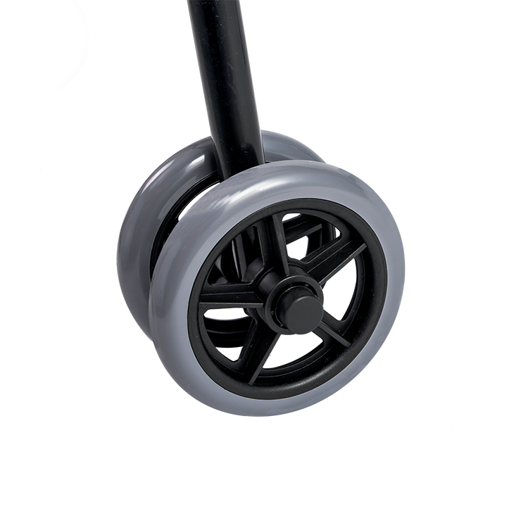 Dynarex Steel Button Folding Walker with Wheels, Adult