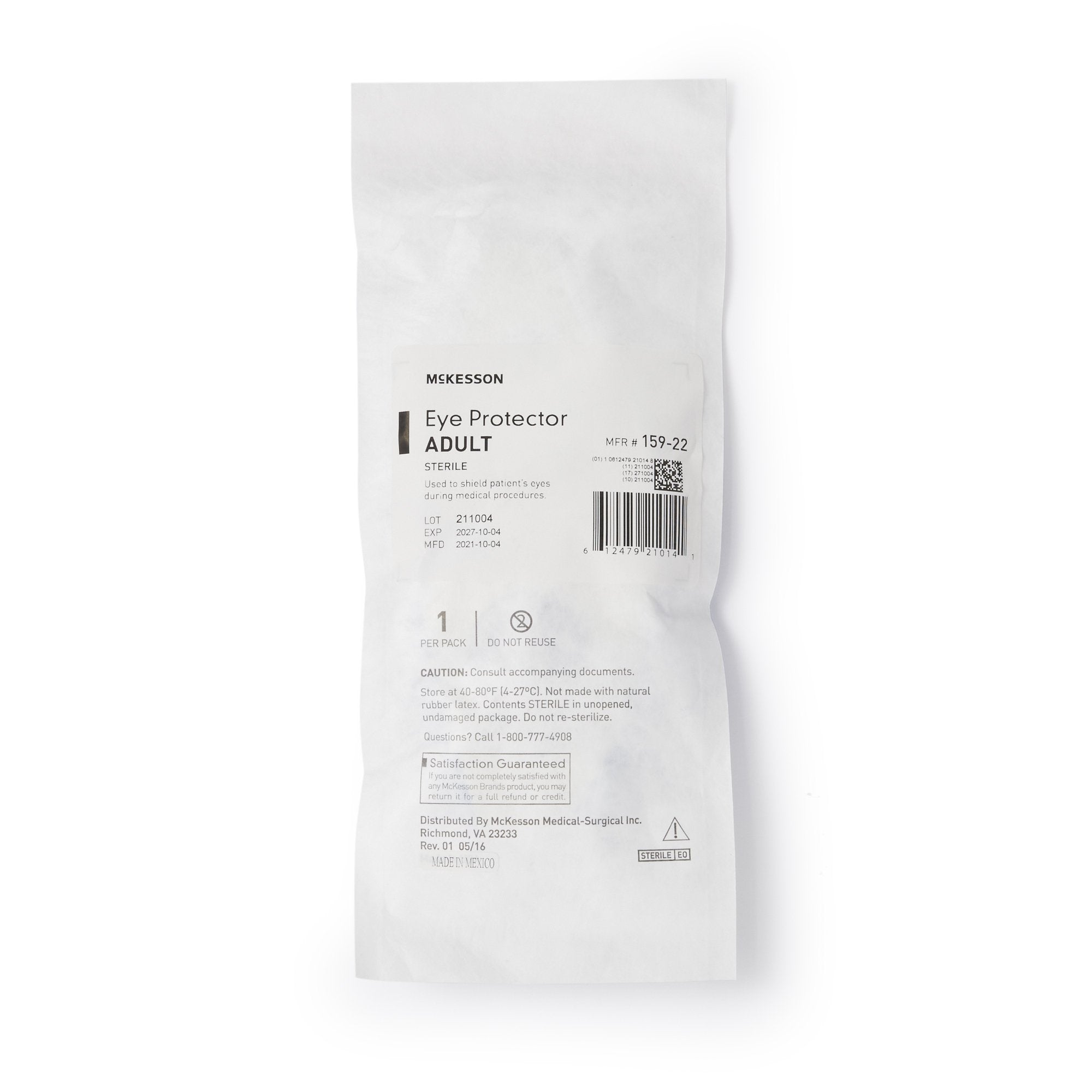 Eye Protector McKesson 8-1/8 X 2-9/10 Inch, Packaging Type- Box