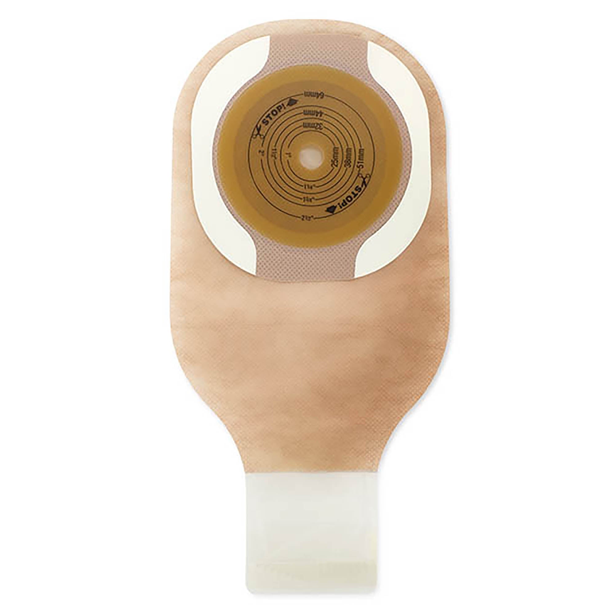 Ostomy Pouch Premier One-Piece System 12 Inch Length Flat, Trim to Fit Up to 2-1/2 Inch Stoma Drainable | 10/Box