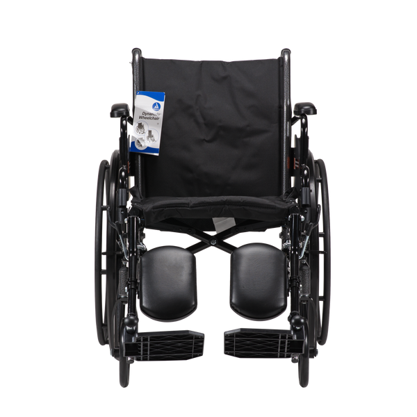 Dynarex DynaRide S3 Lite Wheelchair with Detachable desk-length and Footrest ,8" Front 24" Back Wheels ,300 lbs Weight Capacity ,18" x 16" ,10247