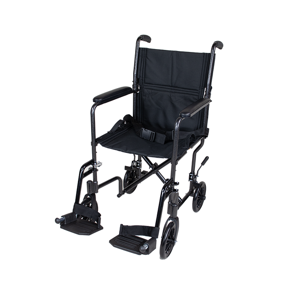 dynarex dynaride transport wheelchair aluminum 17