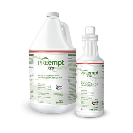 PREempt RTU Surface Disinfectant Cleaner Peroxide Based Manual Pour Liquid 1 gal. Jug Scented NonSterile,Packaging Type- Each
