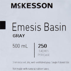 Emesis Basin McKesson Graphite 16 oz. Plastic Single Patient Use, Packaging Type- Case