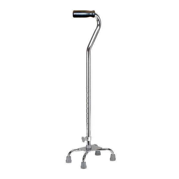 Small Base Quad Cane drive Aluminum 30 to 39 Inch Height Chrome