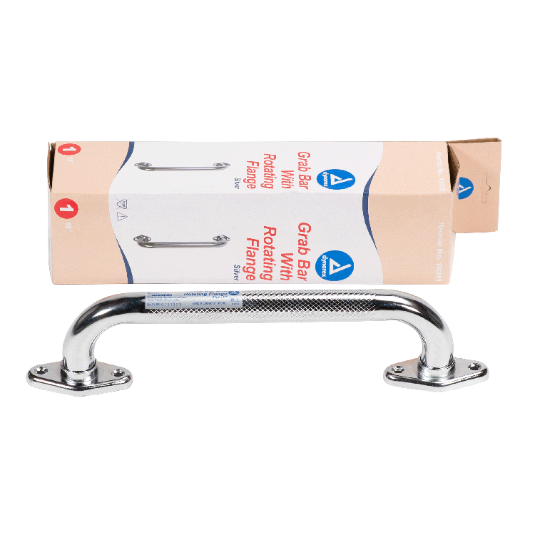 Barras de apoyo con brida giratoria moleteada Dynarex: mejore la seguridad y la estabilidad en su baño con barras de apoyo duraderas y antideslizantes que cuentan con un diseño de brida giratoria exclusivo para una instalación versátil.