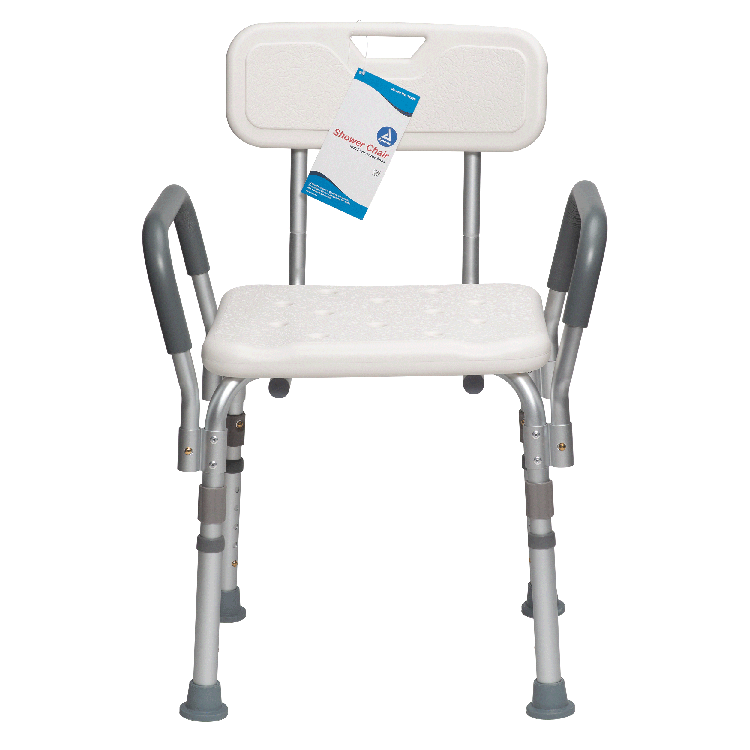 Adjustable bath chair with backrest