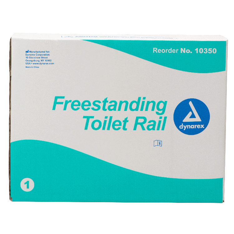 Dynarex Toilet Safety Rail- Freestanding, Adjustable Height
