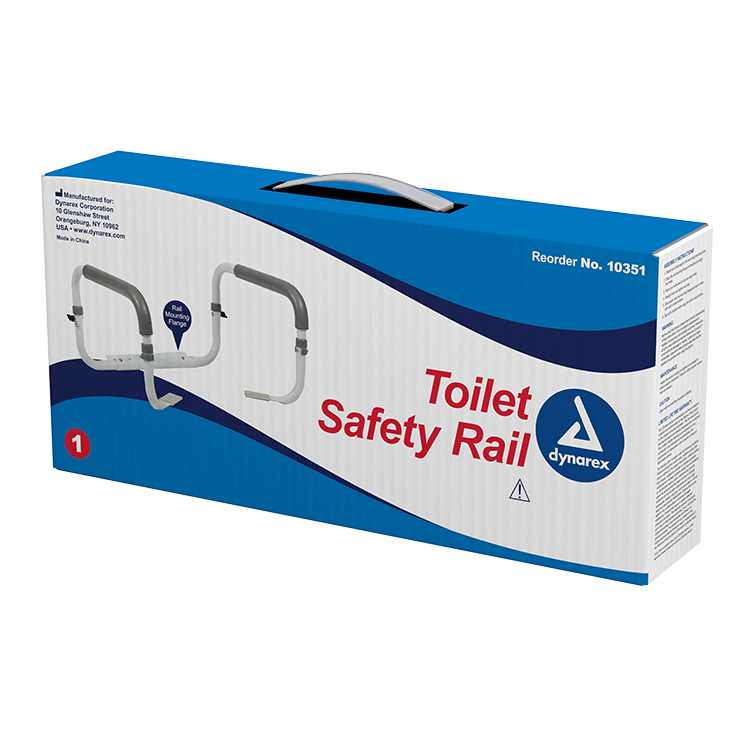 Dynarex Toilet Safety Rail- Freestanding, Adjustable Height