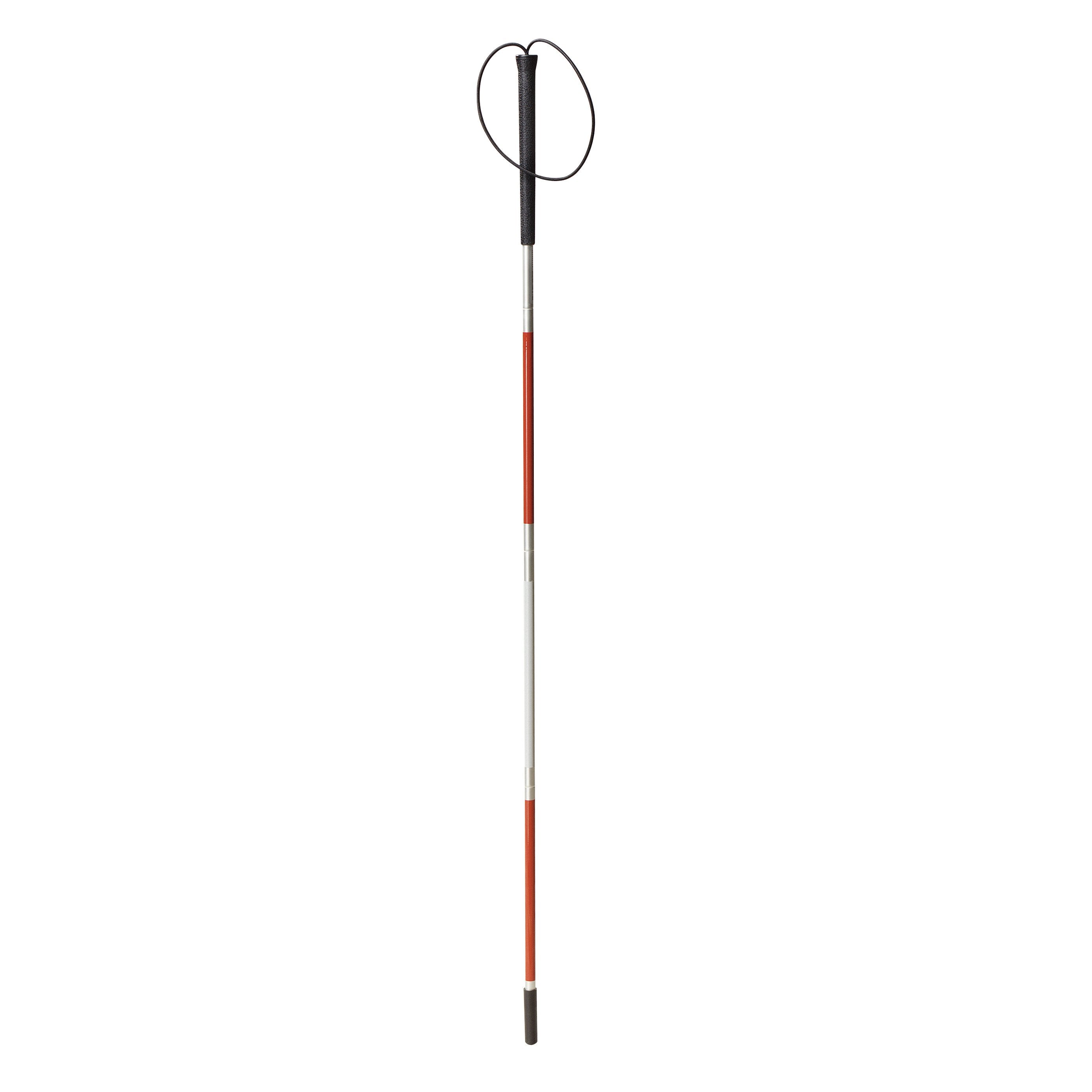 Folding Cane For The Blind drive Aluminum 45 3/4 Inch Height White / Red