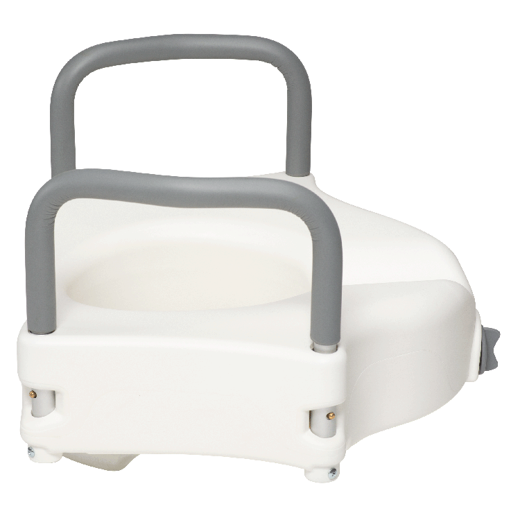 Dynarex Raised Toilet Seat with Arms/without Arm, Molded and Elongated Seat