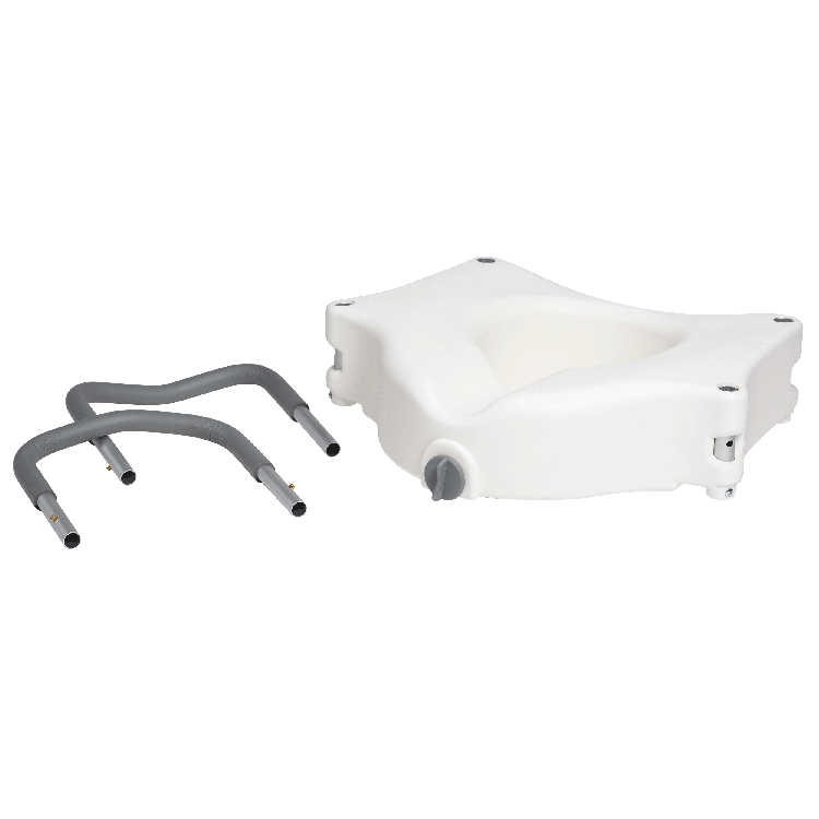 Dynarex Raised Toilet Seat with Arms/without Arm, Molded and Elongated Seat