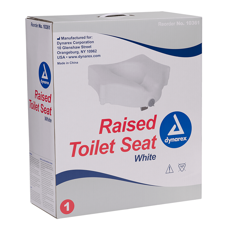 Dynarex Raised Toilet Seat without Arms - Elevate Comfort and Safety for Easy Access. Ideal for Seniors and Mobility Challenged Individuals.