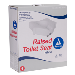 Dynarex Raised Toilet Seat without Arms - Elevate Comfort and Safety for Easy Access. Ideal for Seniors and Mobility Challenged Individuals.