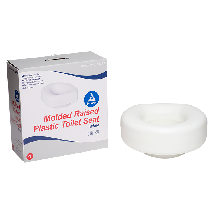Dynarex Raised Toilet Seat - Enhance Comfort & Safety with Ergonomic Design, Ideal for Elderly & Disabled. Easy to Install, Durable & Secure for Daily Use.
