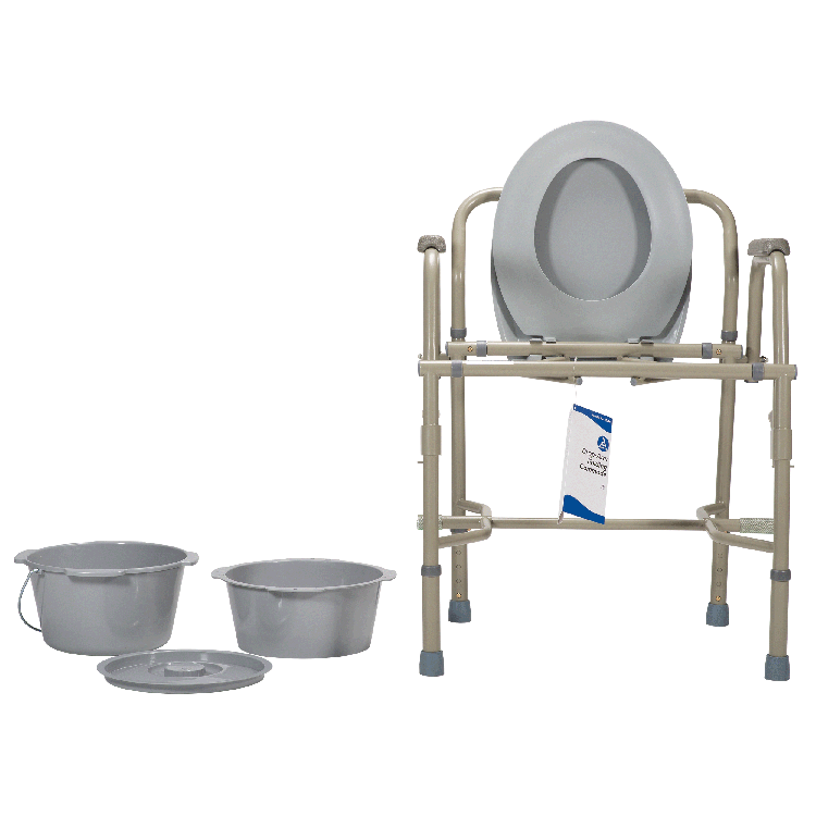 Dynarex Drop-Arm Folding Commode