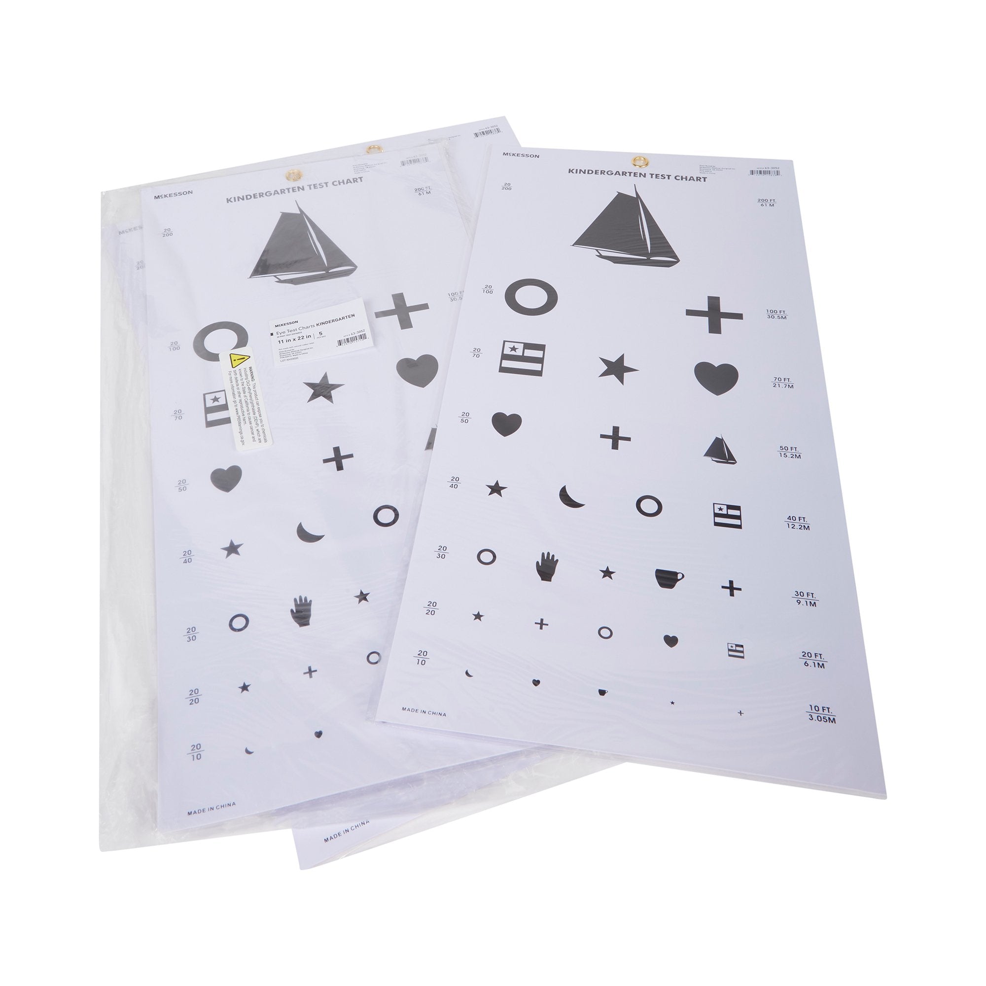 Preschool Eye Test Chart McKesson 20 Foot Distance Acuity Test, Packaging Type- Each