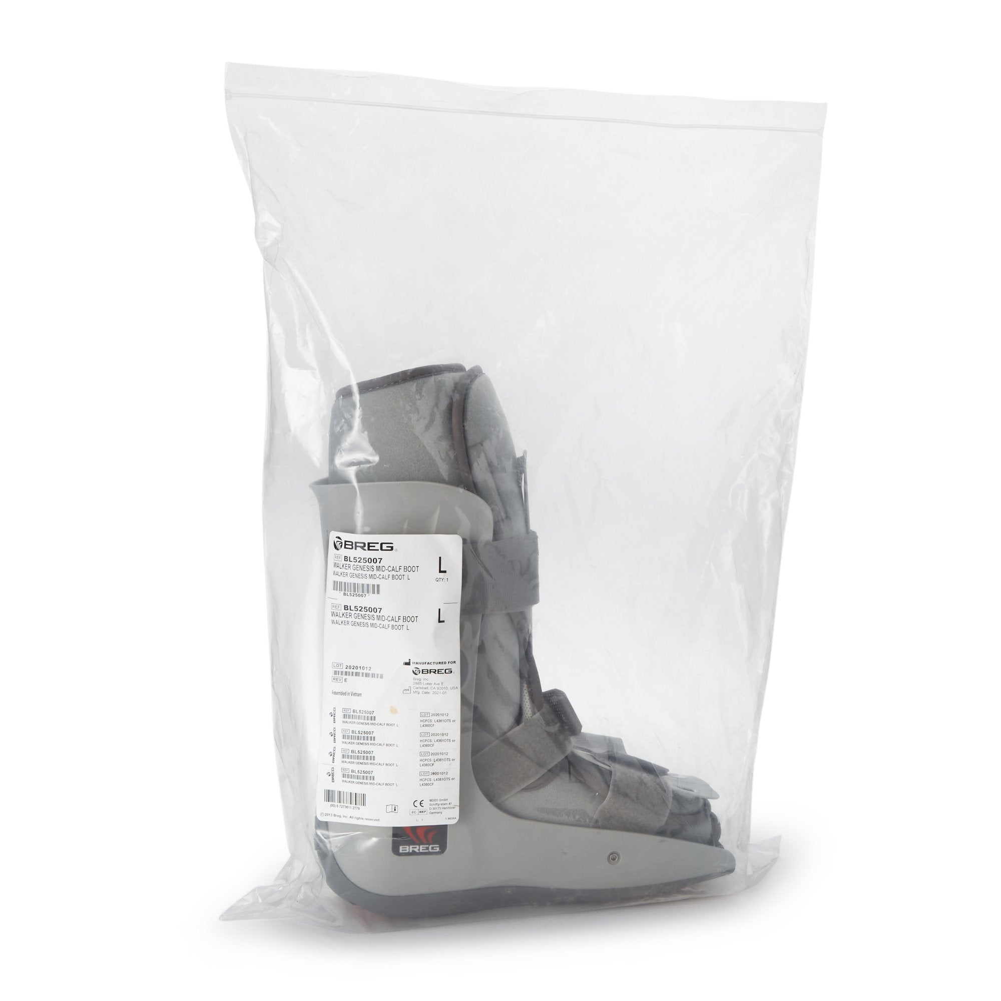 Air Walker Boot Breg Genesis Mid-Calf Pneumatic Adult Large Mid-Calf,Packaging Type- Each