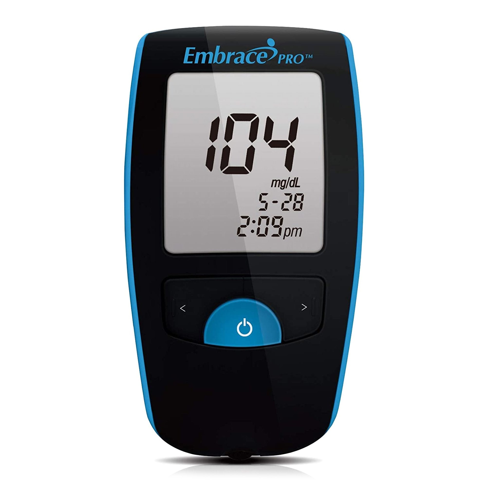 Blood Glucose Meter Embrace 5 Second Results Stores up to 500 Results No Coding Required,Packaging Type- Each