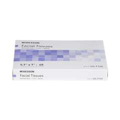 McKesson Facial Tissue White 5-7/10 X 7 Inch 40 Count, Packaging Type- Case