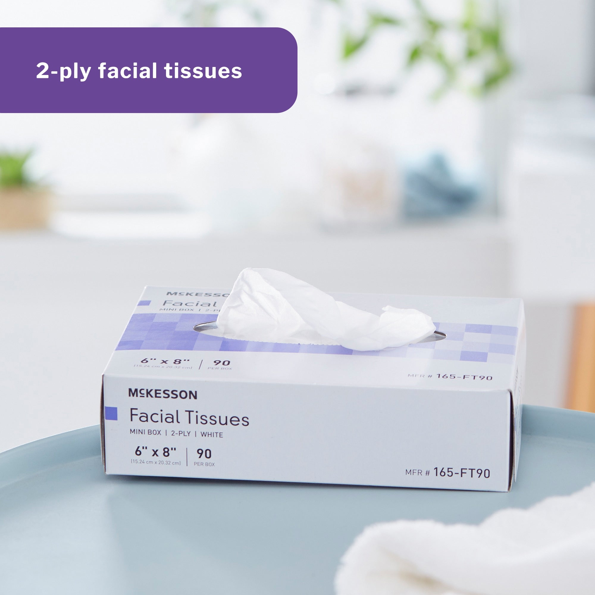 McKesson Facial Tissue White 6 X 8 Inch 90 Count, Packaging Type- Box