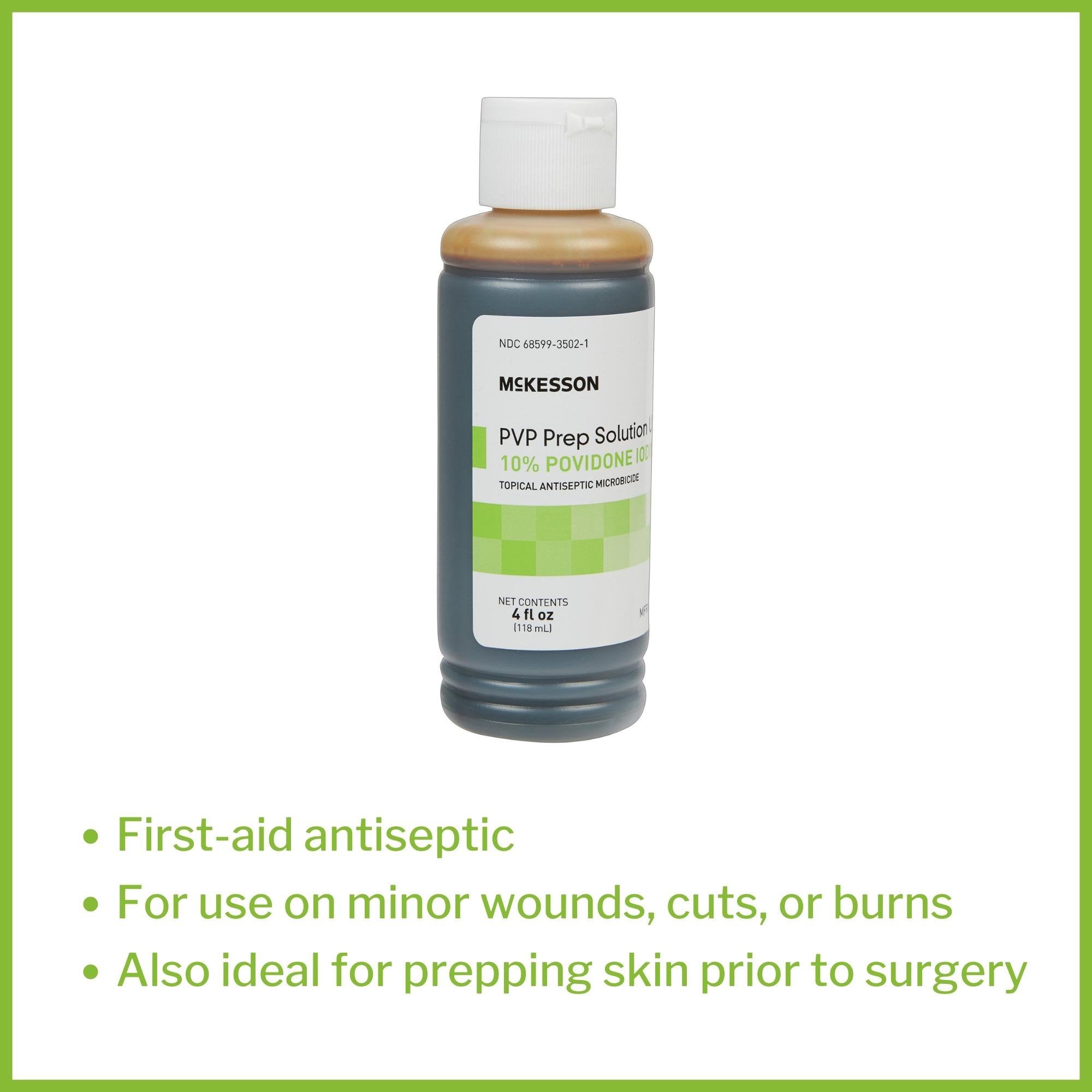 Skin Prep Solution McKesson 4 oz. Flip-Top Bottle 10% Strength Povidone-Iodine NonSterile