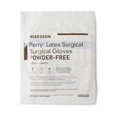 Surgical Glove McKesson Perry Size 6.5 Sterile Latex Standard Cuff Length Smooth Cream Not Chemo Approved | 4Box/Case