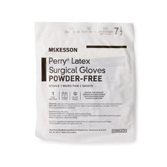 Surgical Glove McKesson Perry Size 7.5 Sterile Latex Standard Cuff Length Smooth Brown Not Chemo Approved | 4Box/Case